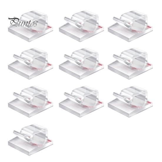 10/50 stk klar kabelhåndteringsklips selvklebende multifunksjonell wirefesteklips klebrig ledningsholder Utendørs Christmas Fairy Light Organizer Clip