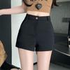 Women's High-Waist Khaki A-Line Shorts - Slim, Petite, Versatile Summer Wear