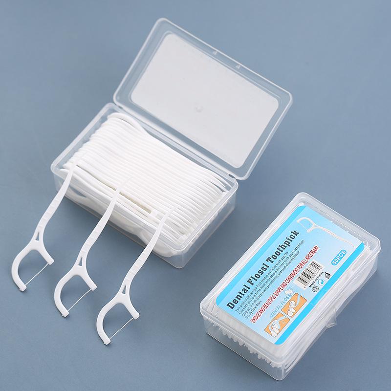 Ultra-Fine Bow-Shaped Floss Picks for Teeth Cleaning