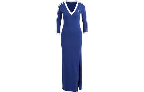 adidas originals Adicolor Classics 3-Stripes Maxi Dress Blue IP2987 S синий