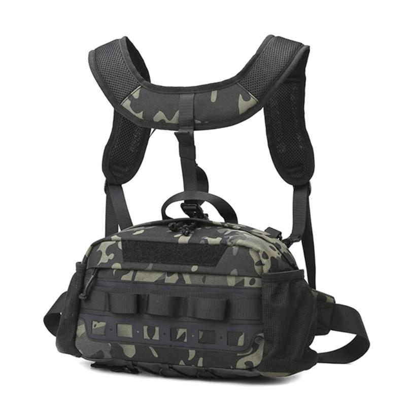 Fishing Tackle Backpack Double Shoulder Pack Splashproof Fishing Waist Bag for Men Large Capacity Backpack