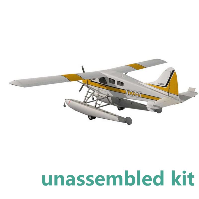 DIY CAN Beaver Float Seaplane 3D Paper Model Airplane Model 1/32 DHC-2 (Unassembled Kit)