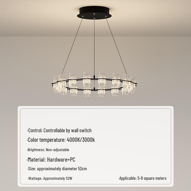Postmodern Minimalist Chandelier for Living Room, Restaurant, or Bedroom - Italian Round Ring Design
