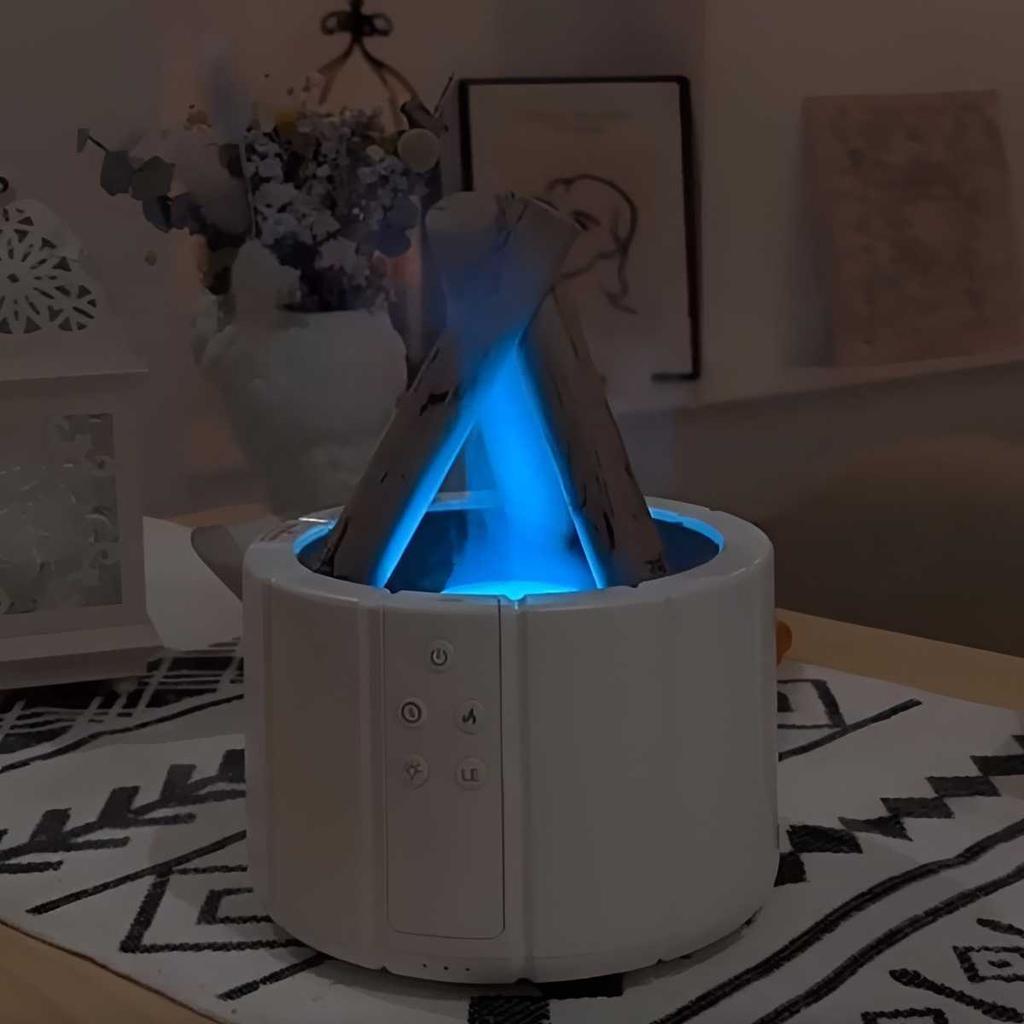 Aromatherapy Diffuser with Wooden Stick-remote Control, White Noise, Air Humidifier Warming Function and 7-color LED Light.
