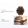 Ceas cu Cuarț Seria Bufniță Curea de Nailon 48mm Cadran Negru Trend în Modă Trei Ochi + Calendar Personalitate Ceasuri Unisex DZ4562
