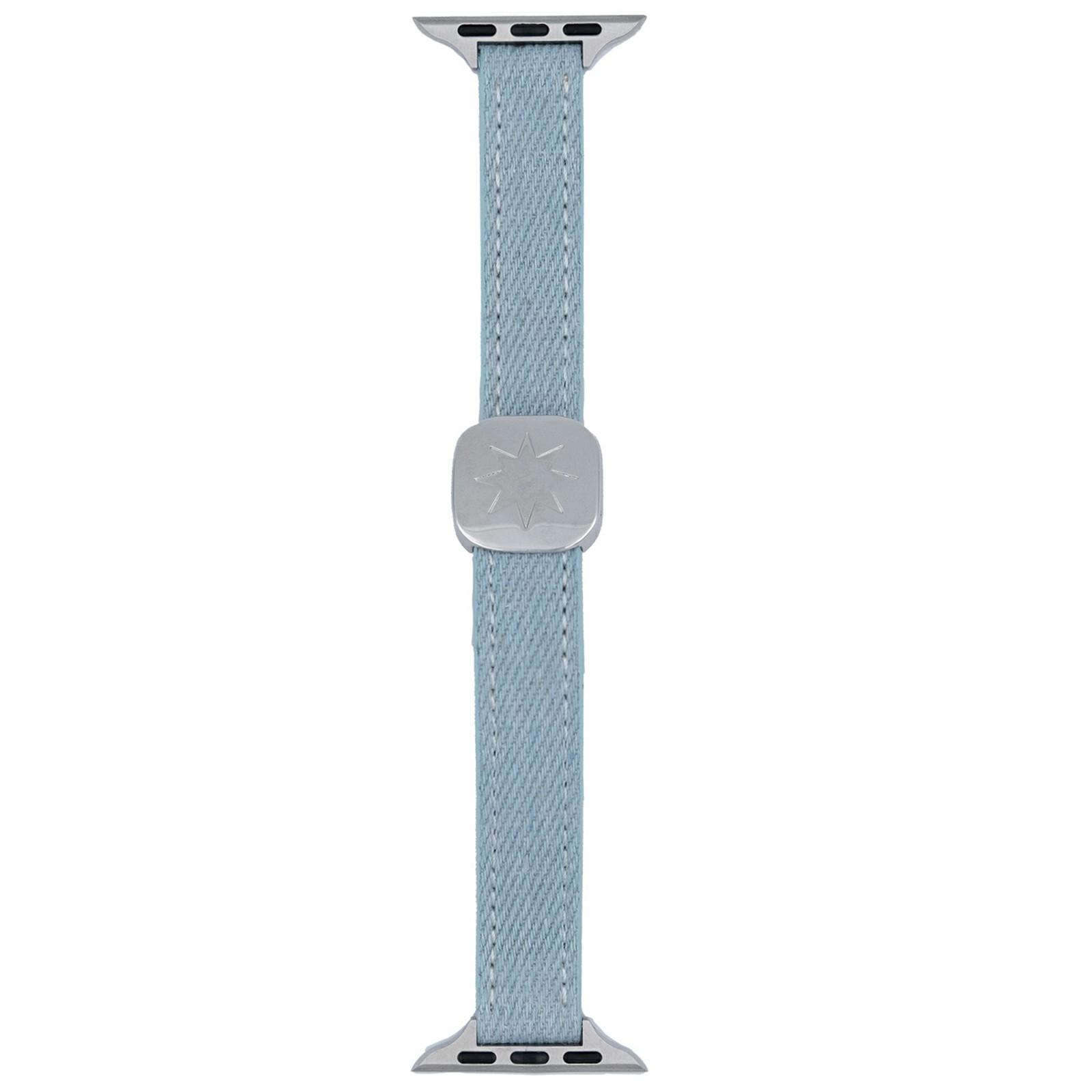 

Watch Band For Apple Watch Series 11 10 42mm/9 8 7 41mm/SE3 SE2 SE 6 5 4 40mm/3 2 1 38mm Star Pattern Magnetic Buckle Denim Strap A