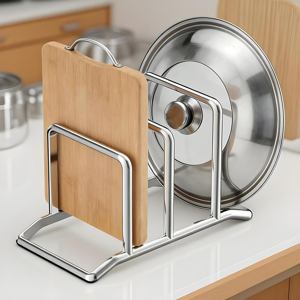 Chopping Board Holder Multi-Functional Large Capacity Cutting Board Holder for Counter for Home Apartment Rental House