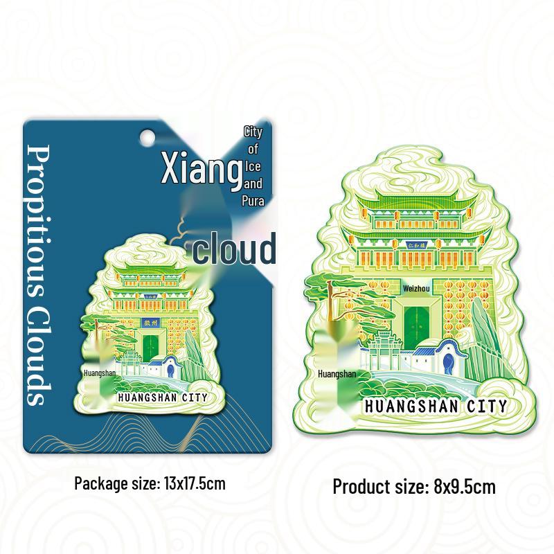 Huangshan China 3D Holz Kühlschrankmagnet: Kreatives kulturelles Reisesouvenir