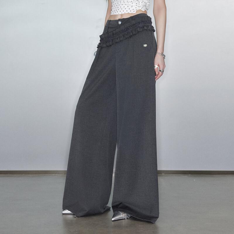unifree Loose Wide-Leg Pants with Belt