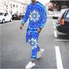 Abstract Vortex Pattern T-Shirts Sets Male 3D Print Unisex Long Sleeve T shirt Pants Suits Casual Men's Clothing 2Pcs Jogger Set