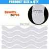 24pcs/Package Transparent Anti-Slip Stickers For Bathroom Floor And Shower - Bathtub Floor Safety Anti-Slip Strips