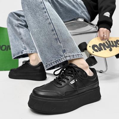 Men's Platform Skate Shoes Breathable Lace-Up Sneakers Comfort-Fit Design Spring-Summer Casual Footwear Urban Style Thick Sole