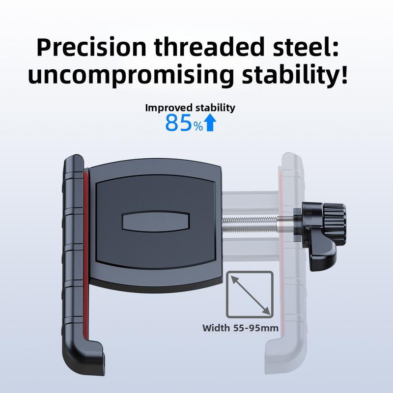 Motorcycle Phone Holder Anti-Vibration Phone Holder 360° Rotation Universal Bike Handlebar Mount for iPhone Samsung