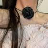 Specical Design with Large Flower Rose Flower Choker Long Rope Adjustable Wedding Neck Accessories Rose Choker Women