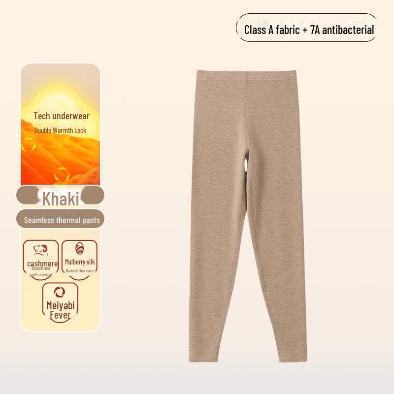 

Комплект женского шерстяного термобелья: Бесшовный шёлковый антибактериальный утолщённый бархат, осень/зима. Pants, L