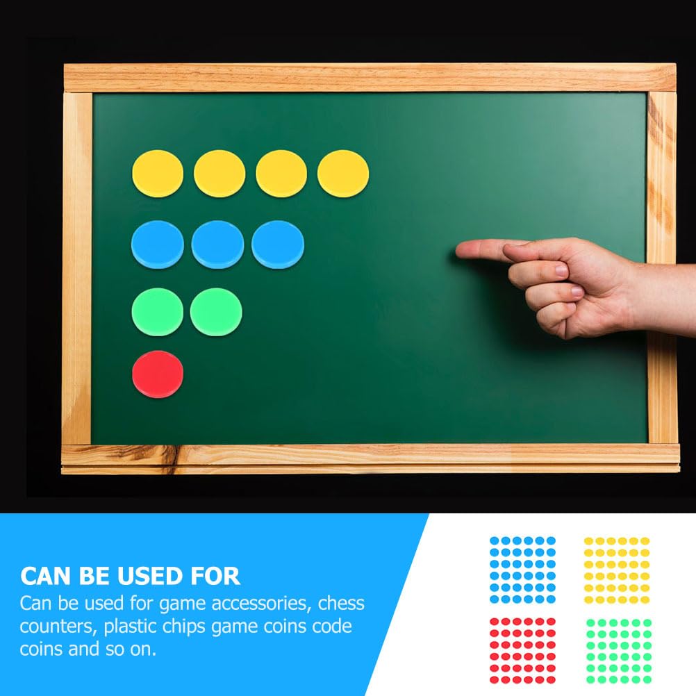 TOYANDONA Counting Chips, Set of 400, 4 Colors, Plastic Marbles, Math Learning, Coins, Counters, Rewards, Tokens, Medals, Numbers, Counting,