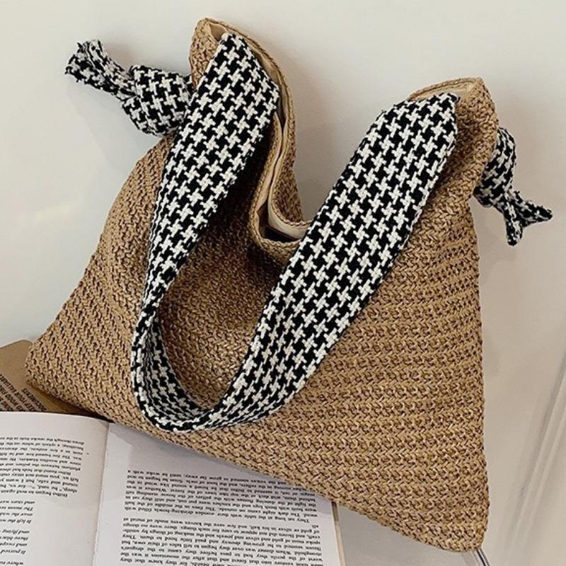 

Boho Braided Spring/Summer Braided Tote Beach Resort Shoulder Underarm Bag хакі