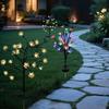 Colorful/warm light solar-powered cherry blossom branch ground light, suitable for outdoor gardens, patios, lawns, and walkways.
