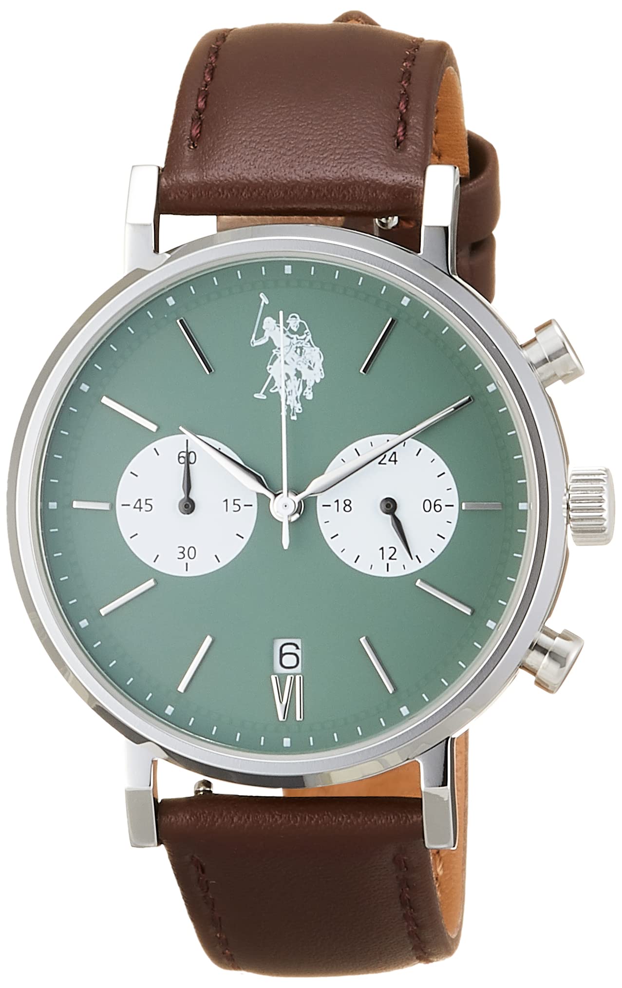 

[USPolo ASSN] Часы USPolo Assun Logo Chronograph US-15GRBR мужские коричневые