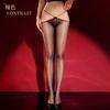 Sexy Women Open Crotch Thin Pantyhose Bandage Low Waist Shaping Tights Oil Glossy Shiny Maid Dance Wear Sexy Stockings