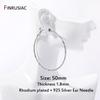 New Vintage Big Twist Circle Geometric Hoop Earring For Women 14K Gold Plated Brass Statement Loop Earrings Birthday Gift