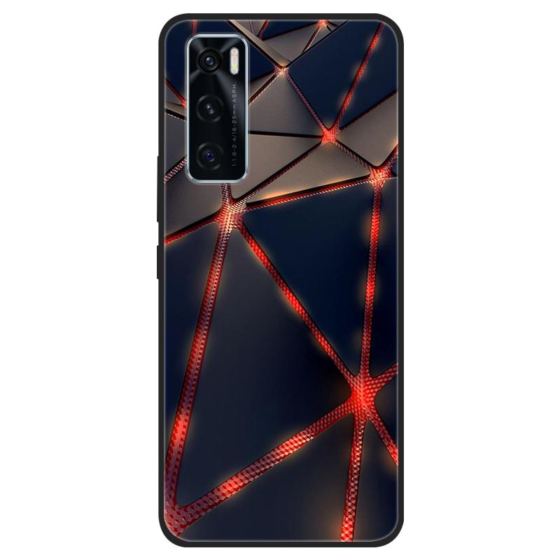 For Vivo V20 SE Case V20SE Silicone Cat Painted Soft Black Cover for VivoV20 V20SE V2022 V2023 Cover TPU Coque Protective Capa