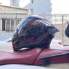 Motorcycle big tail helmet full helmet can be installed Bluetooth headset men's four seasons electric vehicle locomotive riding safety
