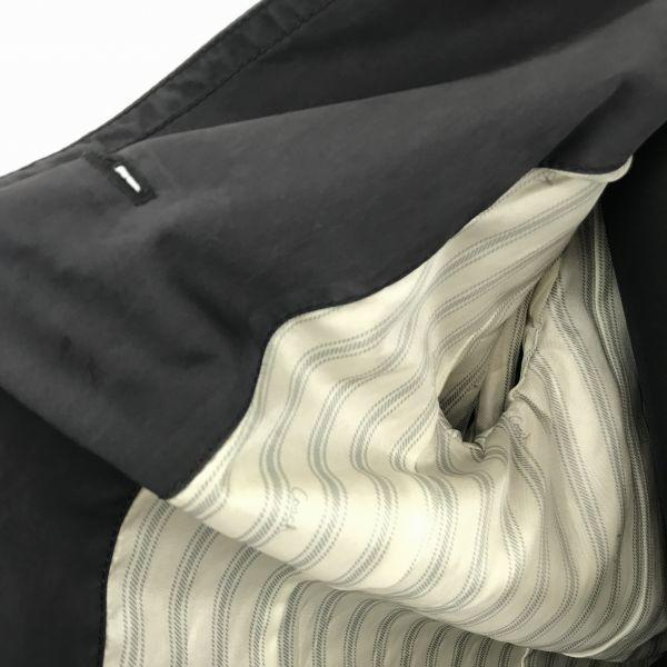 Coach /Stand Collar Coat/Outerwear/XS/Black/Spring Hook/Fully Lined/Striped Lining/Logo Buttons/Knee Length(USED)