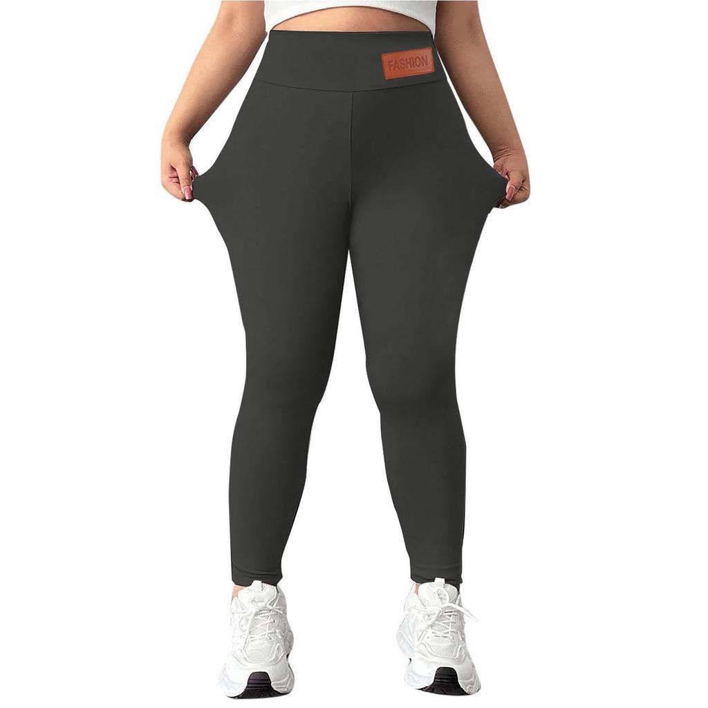 Ladies' Lamb Wool Thickened High Waisted Slimming Pencil Pants With Bottom And Warm Pants