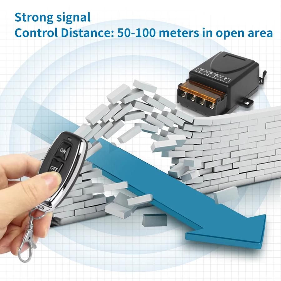 RF433Mhz Wireless Remote Control Switch 12V 24V 220V 110V Relay Receiver Transmitter for Water Pump Motor LED Electric Appliance