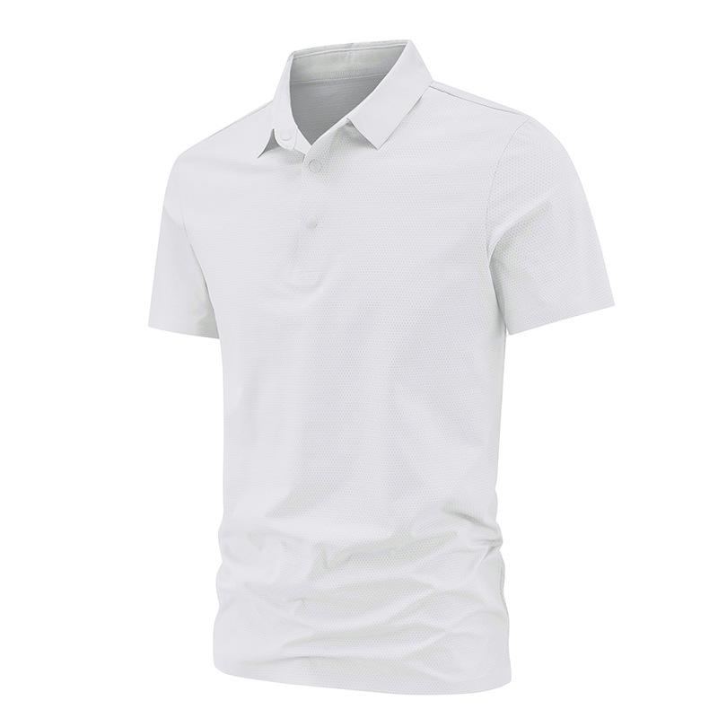 Summer Quick Drying T-shirt Men's Short Sleeved Lapel Business Seamless Polo Shirt Sports Short Sleeved T-shirt Breathable