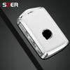 Aluminum Alloy Leather Car Key Case Cover For Volvo C40 S60 S90 Xc40 Xc60 Xc90 V60 V90 T6 T8 Auto Accessaries Keychain