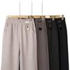 Spring 2026 Stylish Wide-Leg Pants for Middle-Aged & Elderly Women: Casual, Straight-Leg Design