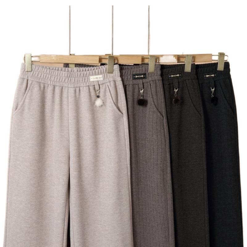 Spring 2026 Stylish Wide-Leg Pants for Middle-Aged & Elderly Women: Casual, Straight-Leg Design