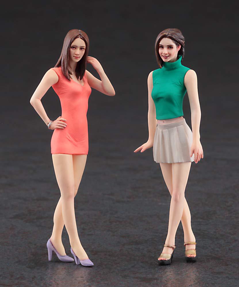 Hasegawa Figure Collection Series Fashion Model Girls Figure of Plastic Model Kit FC04 1/24 (Set 2)