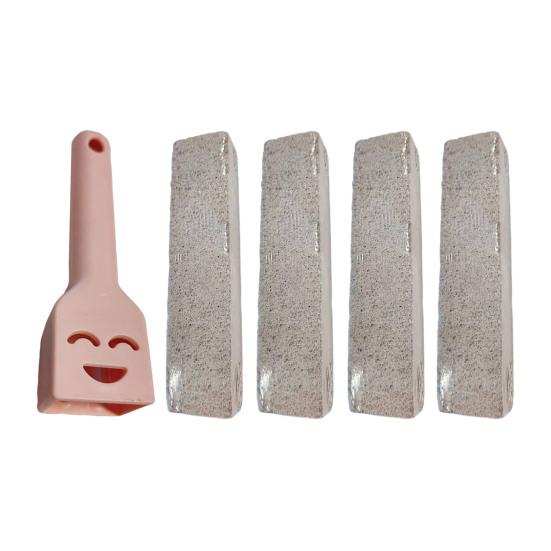 Pumice Stone Toilet Bowl Cleaner with Handle Efficiently Removes Hard Water Rings Calcium Buildup Pumice Stone Scrubber