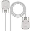 Nanocable RS232 Serial Cable DB9 Male To DB9 Female 1.80m - Color Beige-10.14.0202