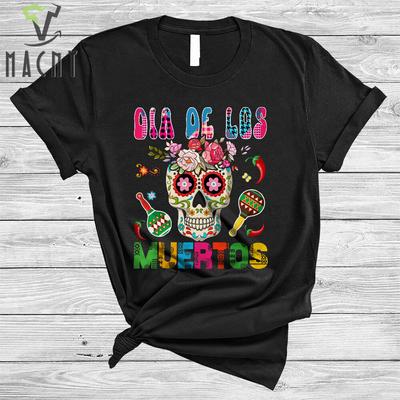 Dia De Los Muertos Cool Cute Plaid Flowers Floral Mexican Sugar Skull Shirt, Mug