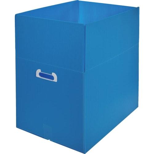 TRUSCO Cardboard Plastic Cases, Set of 5, A3 Size, with Handle Holes, Blue, TDP-A3-5B