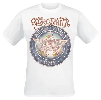 Aerosmith Aero Force One Adelaar Badge Unisex T-shirt Vintage Print Rock Casual T-shirt
