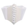 Women Wide Corset Waistband PU Stretchy Casual Corset Bandage Waist Belt