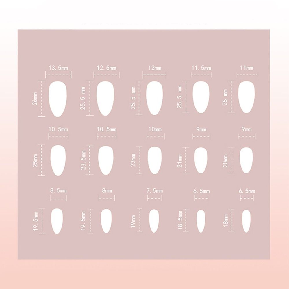 Manicure Long Almond False Nails French Detachable Fake Nails Aurora Press On Nails Women