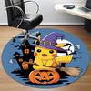 1pc Halloween Pikachu Office Round Area Rug, Under Office Chairs Bedroom Living Room Home Decor  a1022250