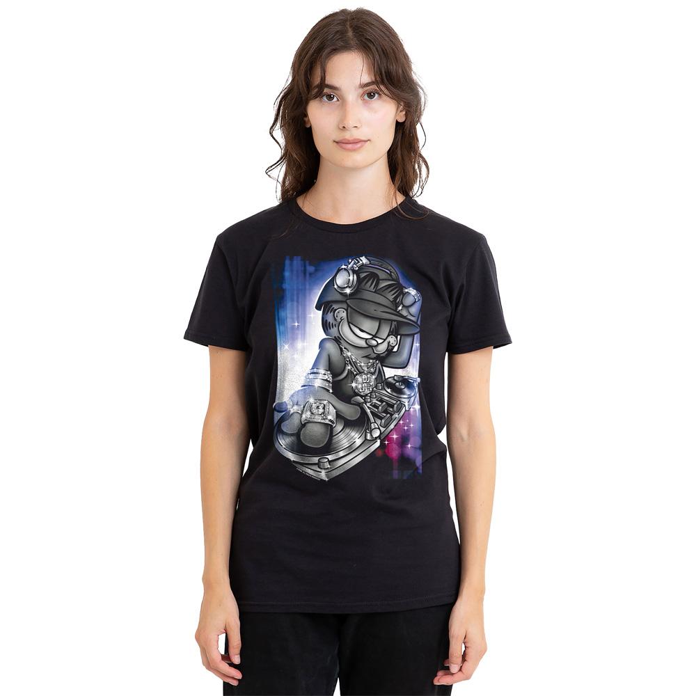 Garfield Unisex Adult DJ Lazy T-Shirt