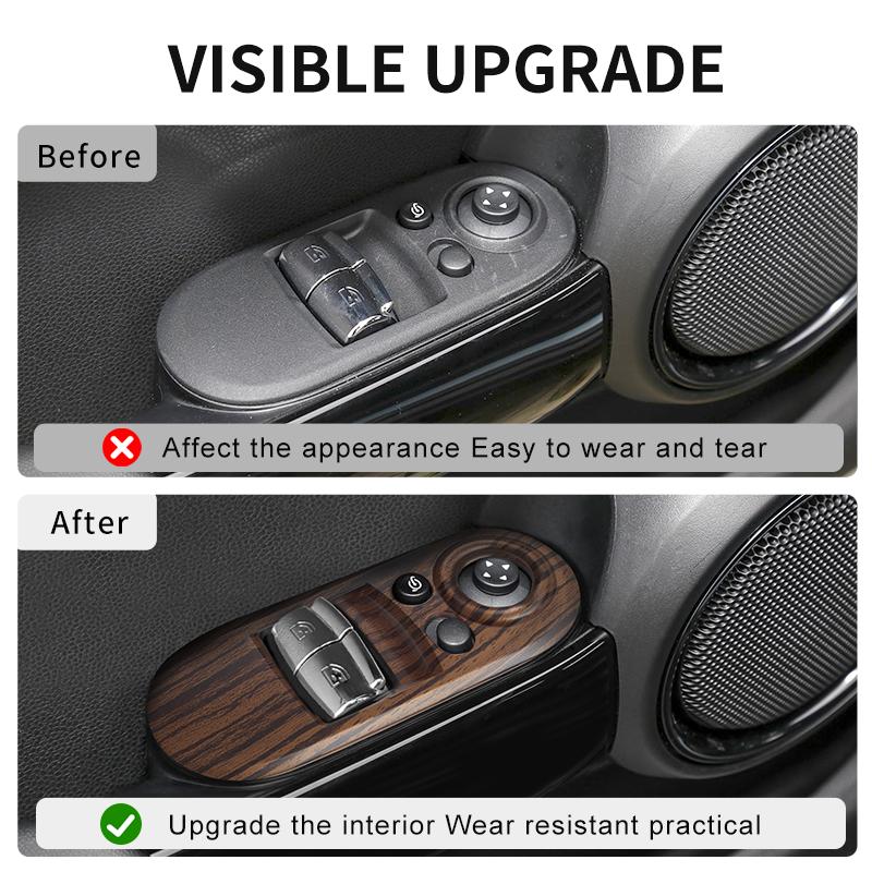 Car Window Lift Panel Decorative Shell For MINI COOPER S JCW F56 2014- ABS Car Window Button Interior Decoration Accessories