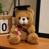 Children's Teddy Bear Doll Doctor Hat Design Plush Toy for Birthday Gift Polyester PP Cotton Mesh Embroidered Stress Relief