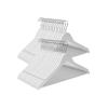 SONGMICS Wooden Hangers, 30 Pieces, Rack with Shoulder Grooves, Non-slip Trouser Bar and 360 Degrees Swivel Hook, for Complete Shirts Coats