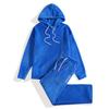 Men's Color Hooded Pullover Sweatshirt With Letter Printed Pants Set