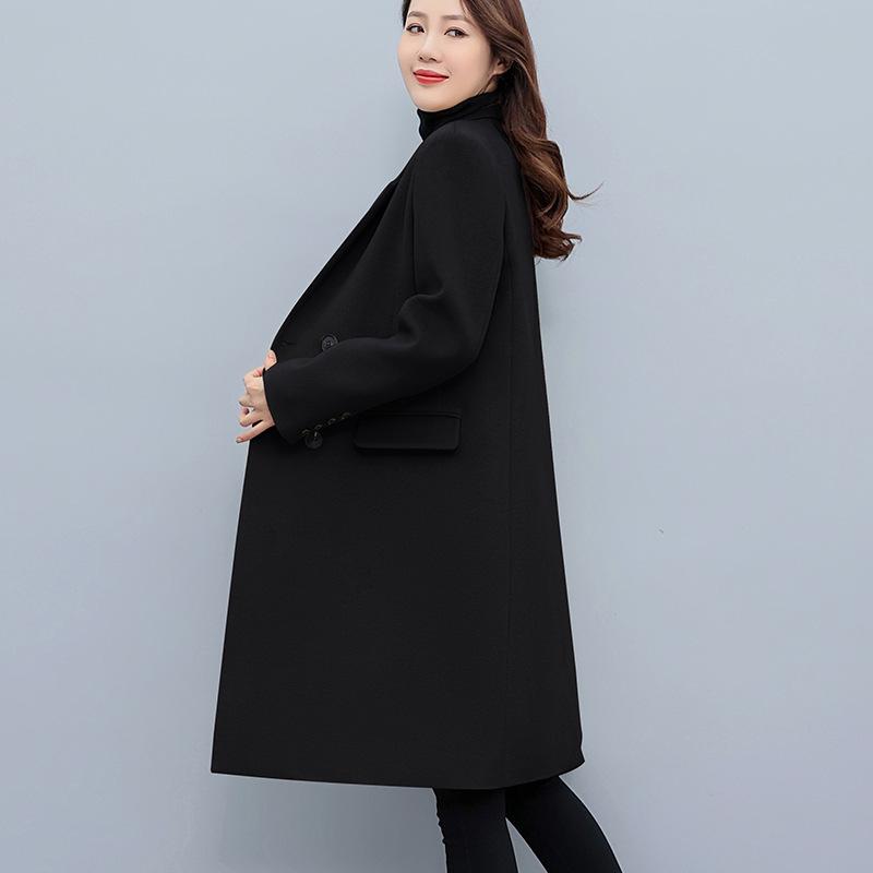 2026 Autumn/Winter Plus Size Women's Mid-Length Wool Suit Coat [0815]