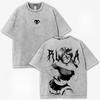 Kuchiki Rukia BLEACH Clothing Men Women Short Sleeve Anime T-shirts Vintage Washed T Shirt Casual Oversized Cotton Streetwear